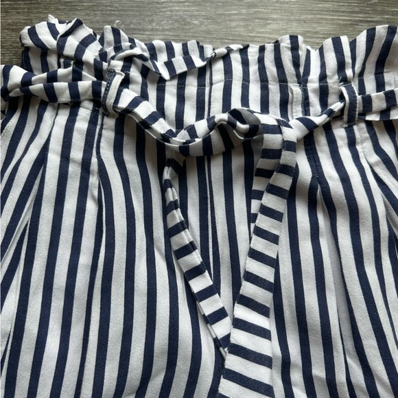Mayoral Girls High Waist Paper‎ Boy Mayoral Navy Stripe Pleated Pants Size 14 - Picture 5 of 12